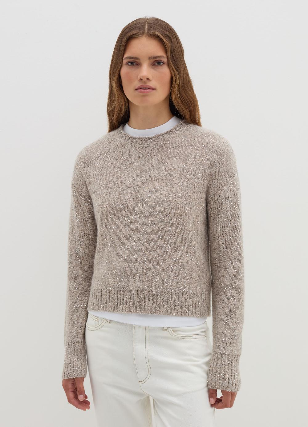 Stefanel Pullover in mohair con micro paillettes Offerta San Valentino