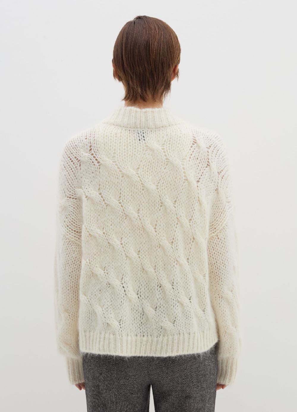 Stefanel Cardigan oversize a treccia con scollo a V Vendita calda