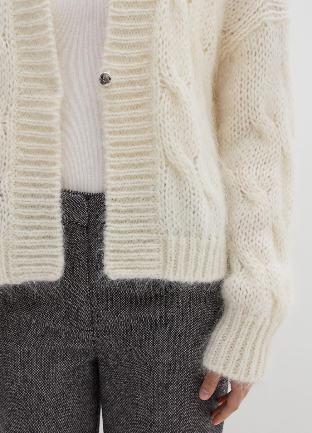 Stefanel Cardigan oversize a treccia con scollo a V Vendita calda