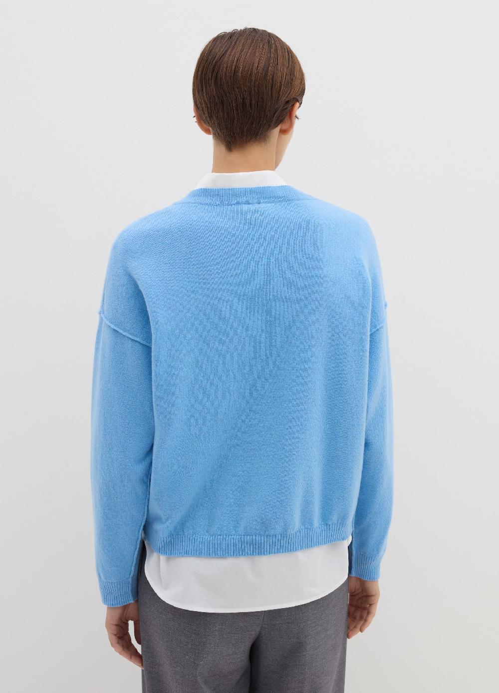 Stefanel Pullover in lana viscosa e cashmere con scollo a V Lightning offer