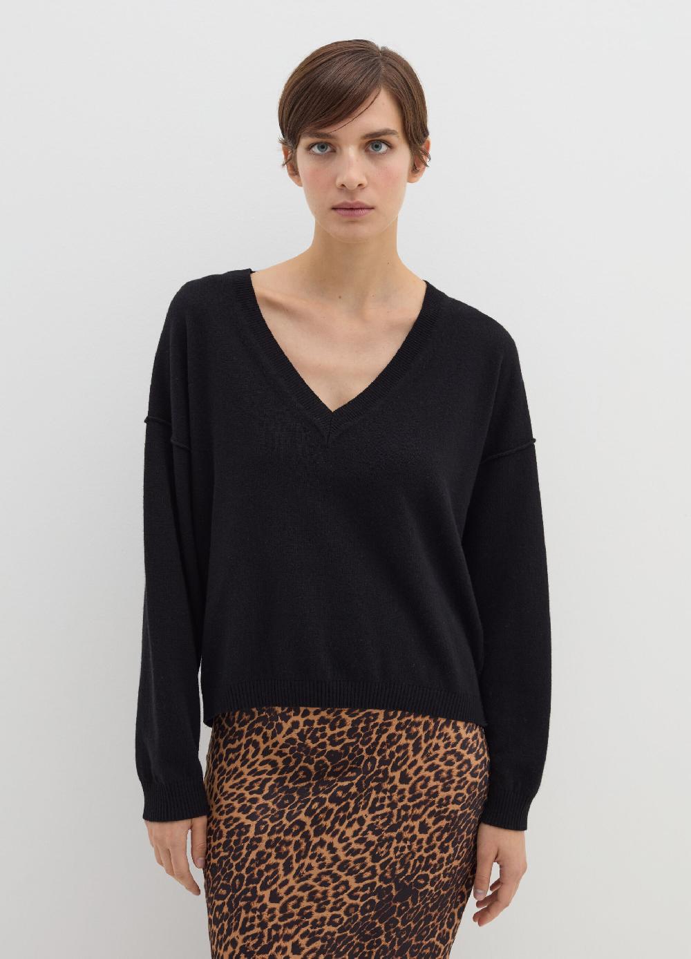 Stefanel Pullover in lana viscosa e cashmere con scollo a V Nuovi prodotti