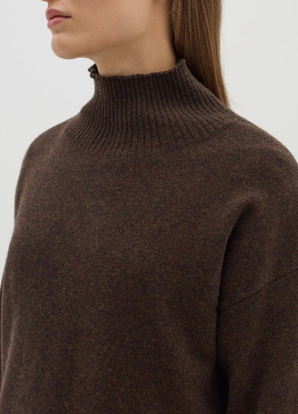 Stefanel Pullover mock neck in lana cardata Offerte giornaliere