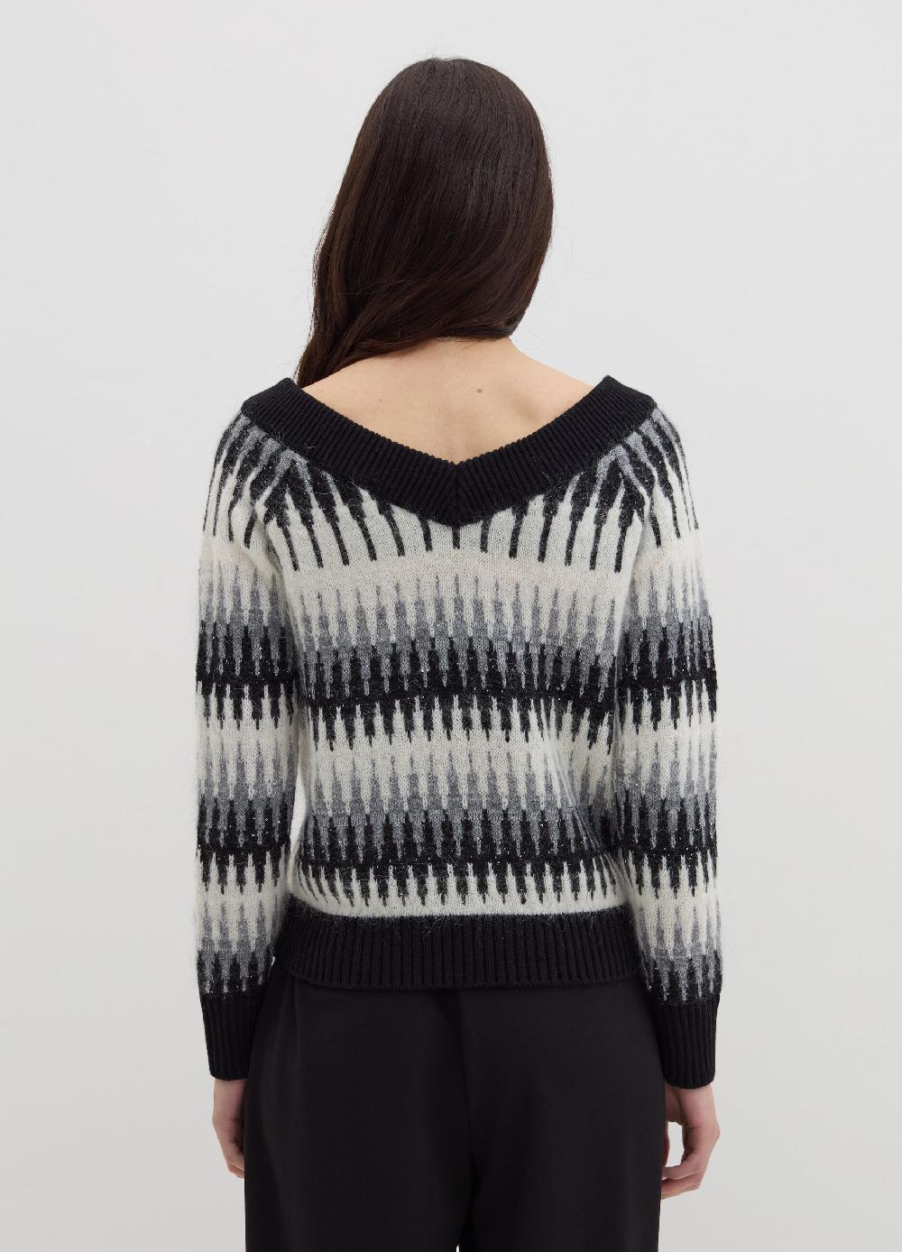Stefanel Maglia jacquard con micro paillettes Ultimo giorno