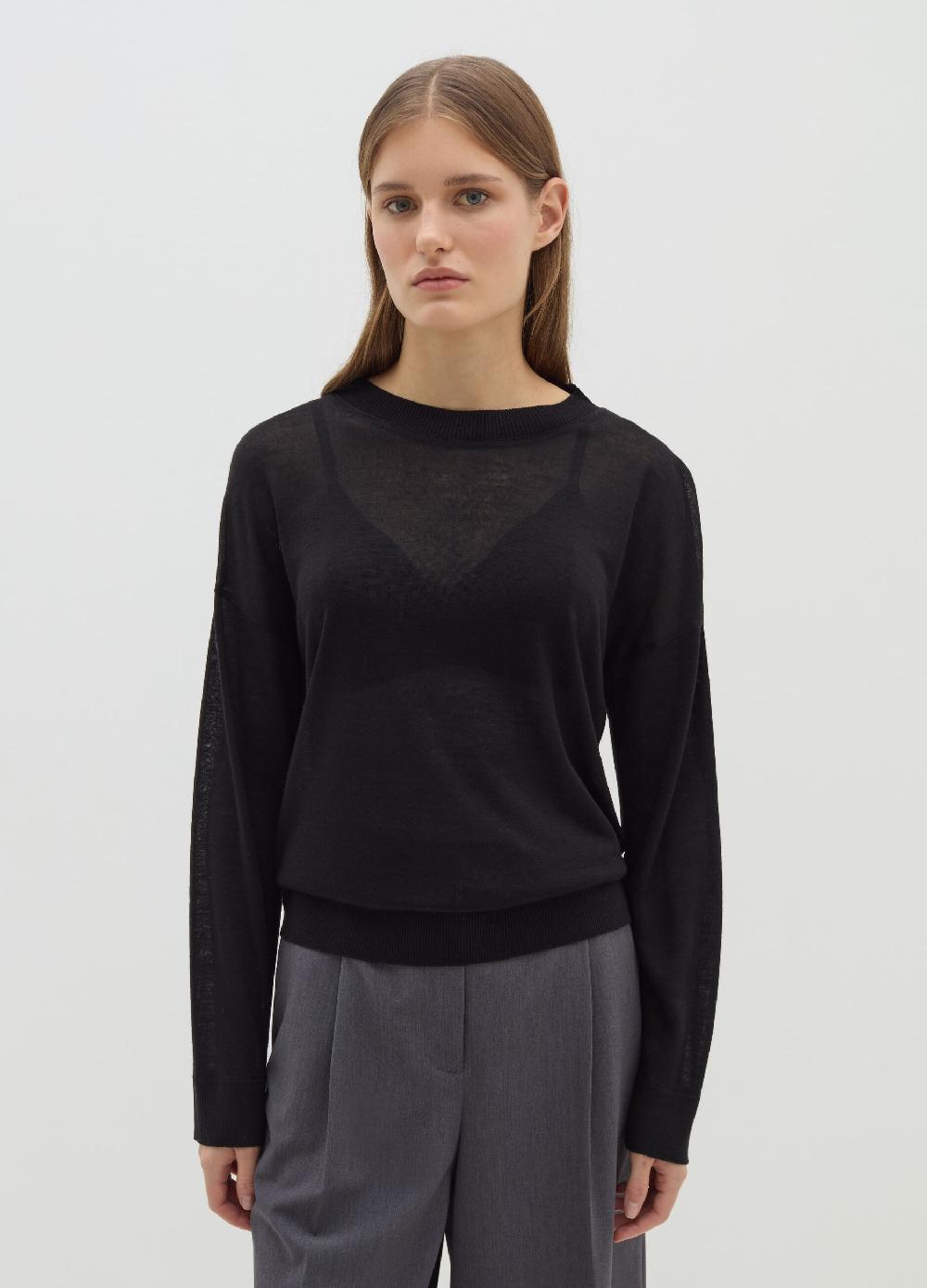 Stefanel Maglia a maniche lunghe in lana e Lyocell Promozione temporanea