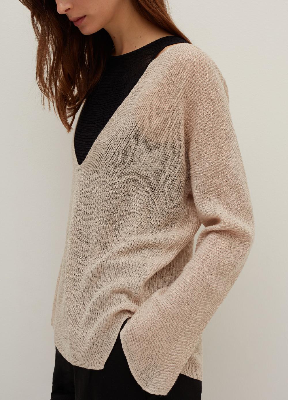 Stefanel Maglia in lino maniche a tre quarti Fino al 50% di sconto