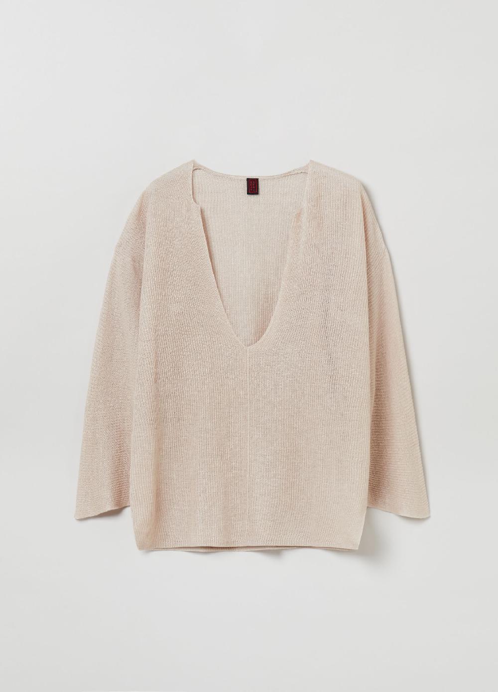 Stefanel Maglia in lino maniche a tre quarti Fino al 50% di sconto