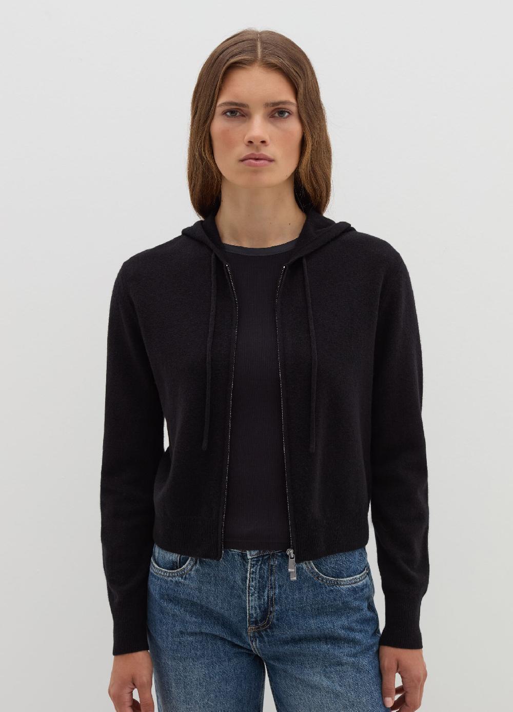 Stefanel Cardigan in lana e cashmere con cappuccio Grande vendita