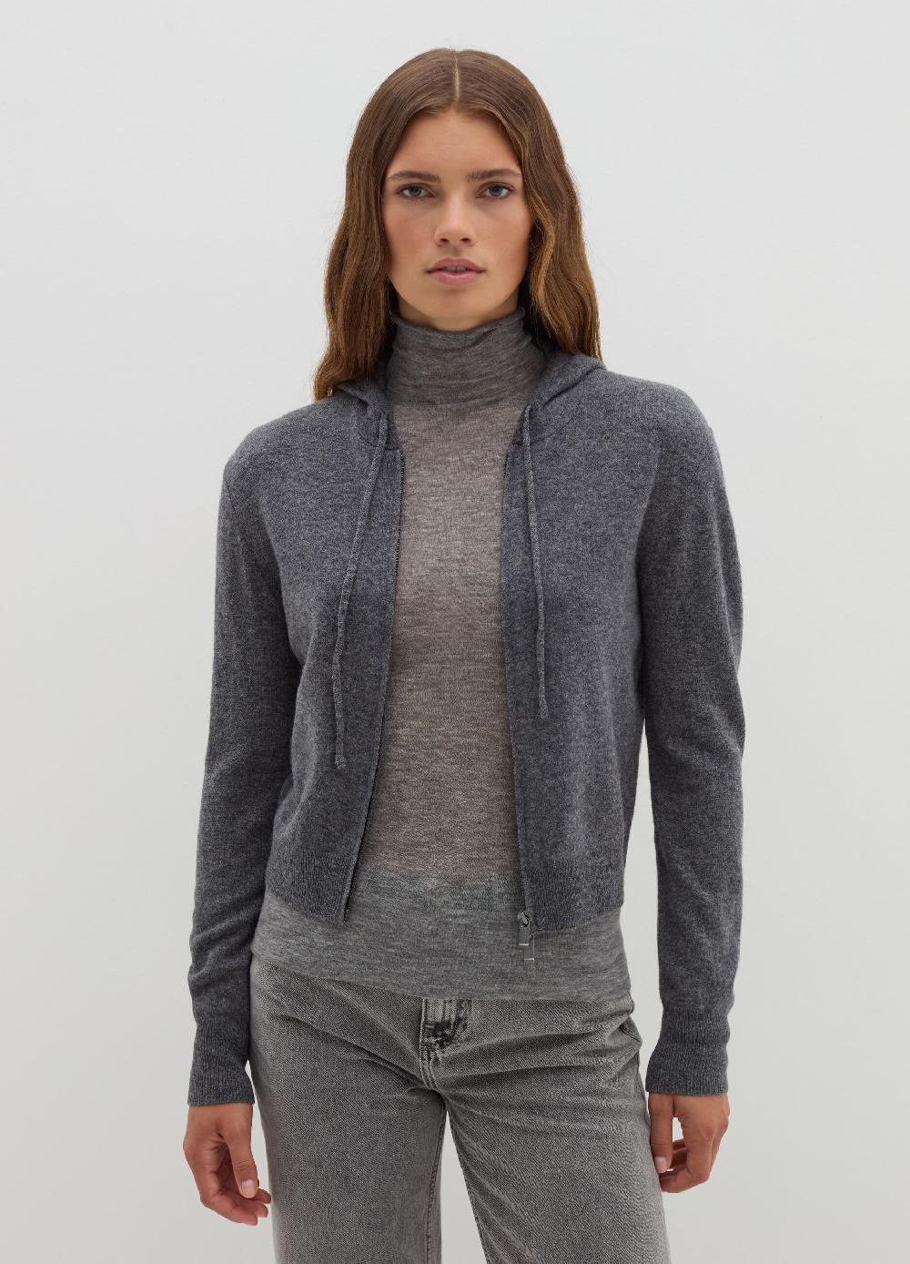 Stefanel Cardigan in lana e cashmere con cappuccio Black Friday