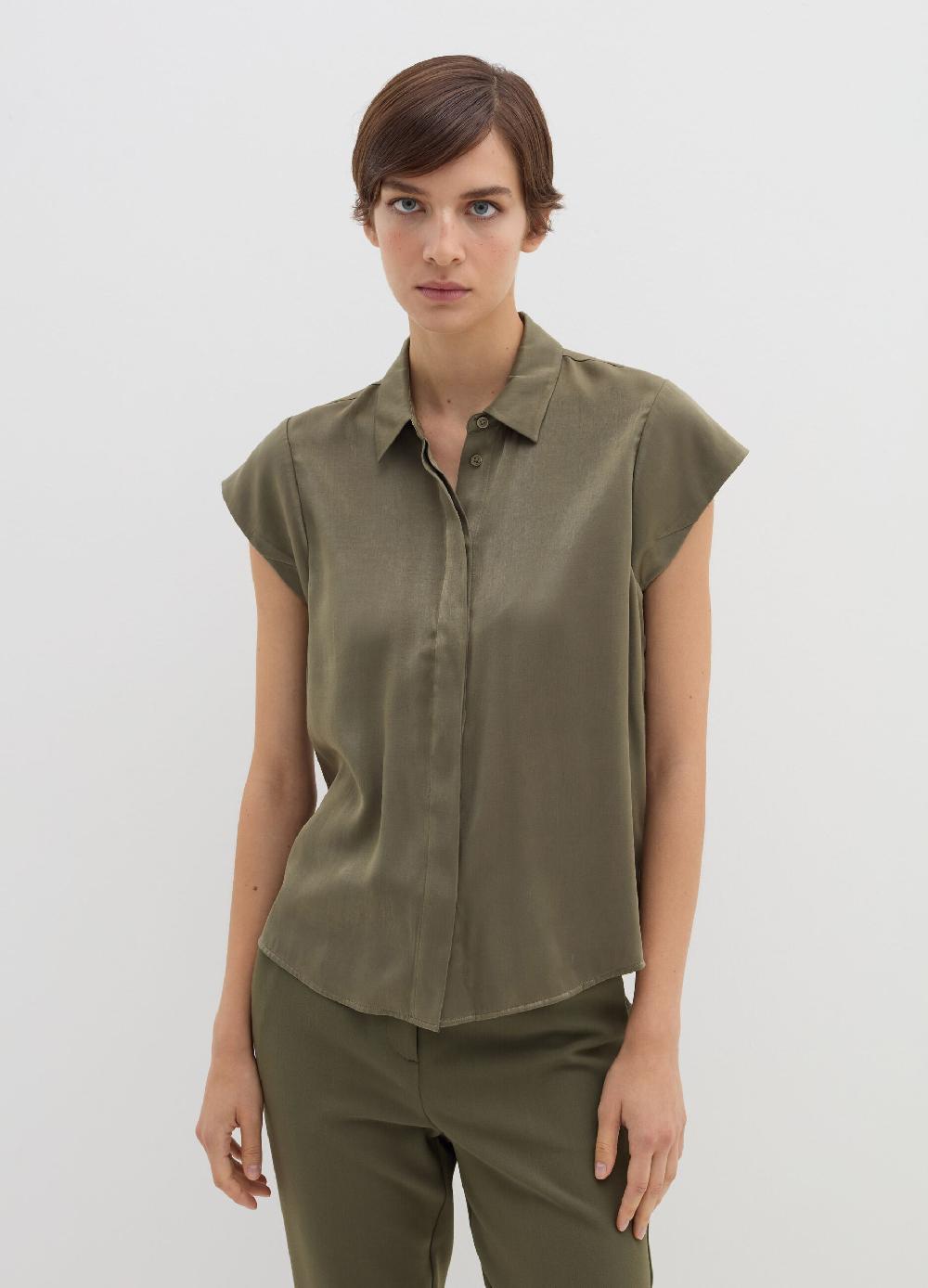 Stefanel Camicia in viscosa a maniche corte Cyber Monday