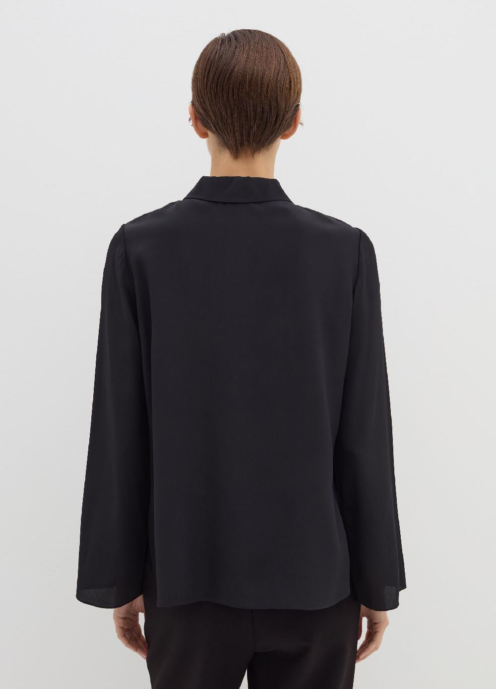 Stefanel Blusa in crêpe de chine con scollo a polo Offerta per la Festa della Mamma
