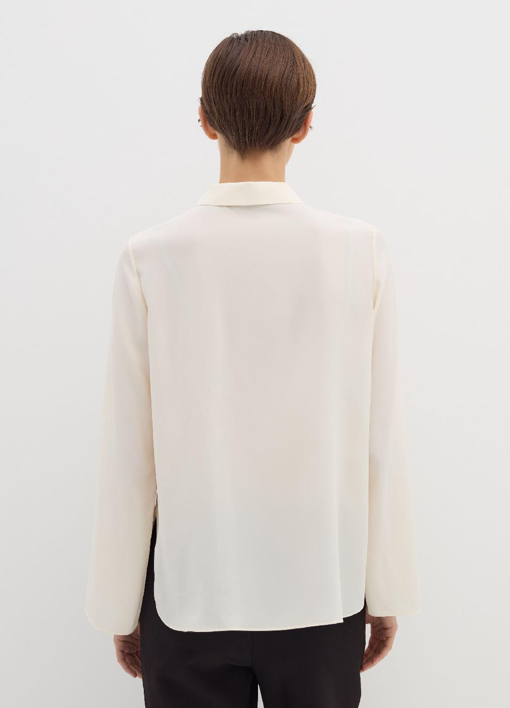 Stefanel Blusa in crêpe de chine con scollo a polo Offerta San Valentino