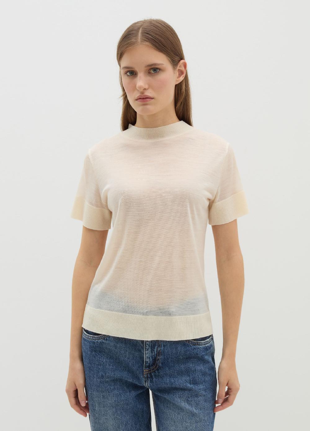 Stefanel T-shirt in lana e Lyocell Vendita calda