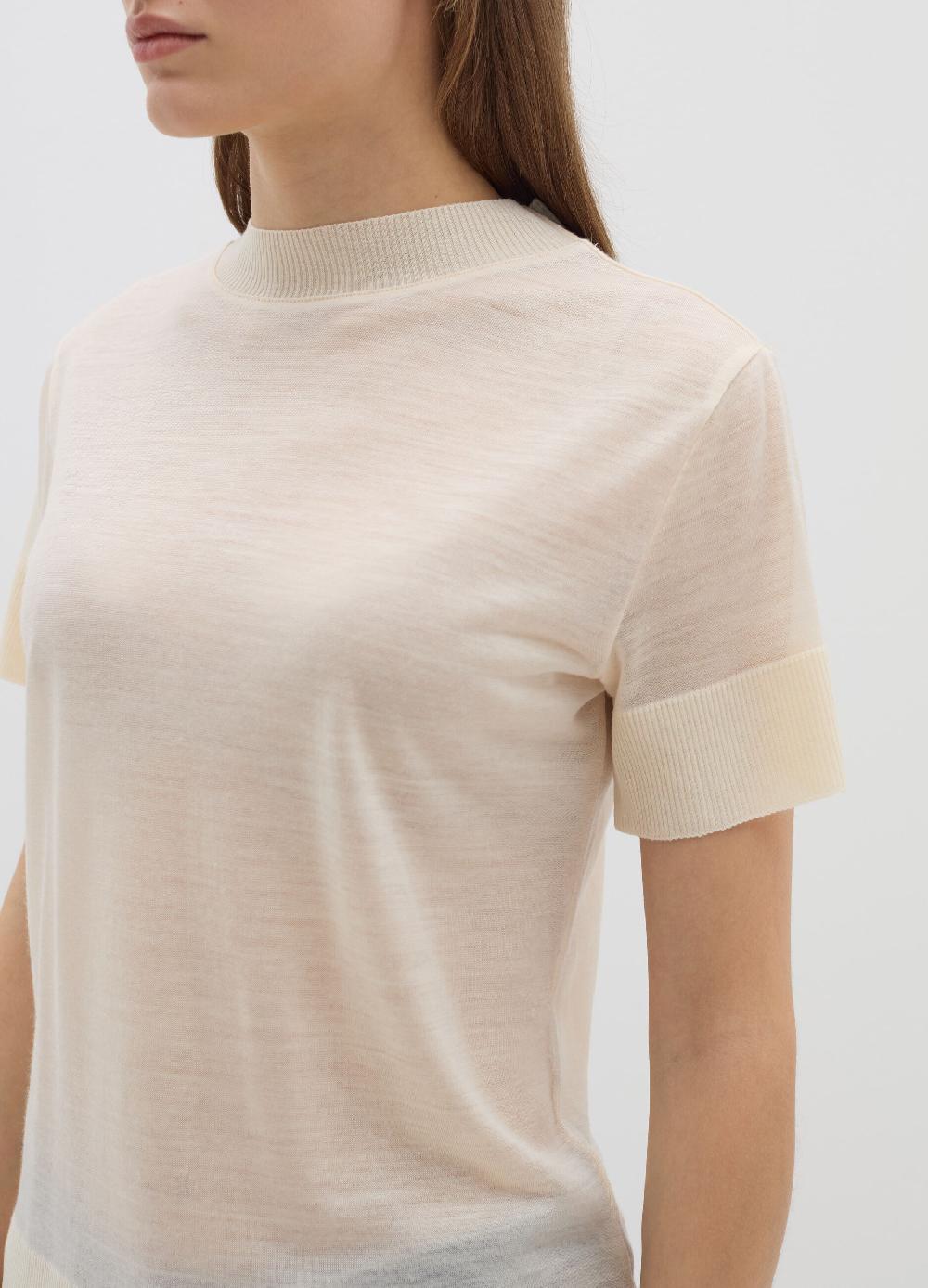 Stefanel T-shirt in lana e Lyocell Vendita calda