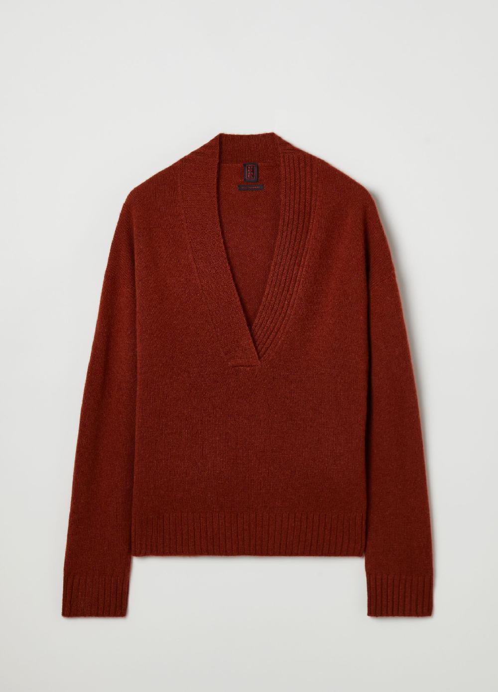 Stefanel Pullover in cashmere con scollo a V Offerta migliore