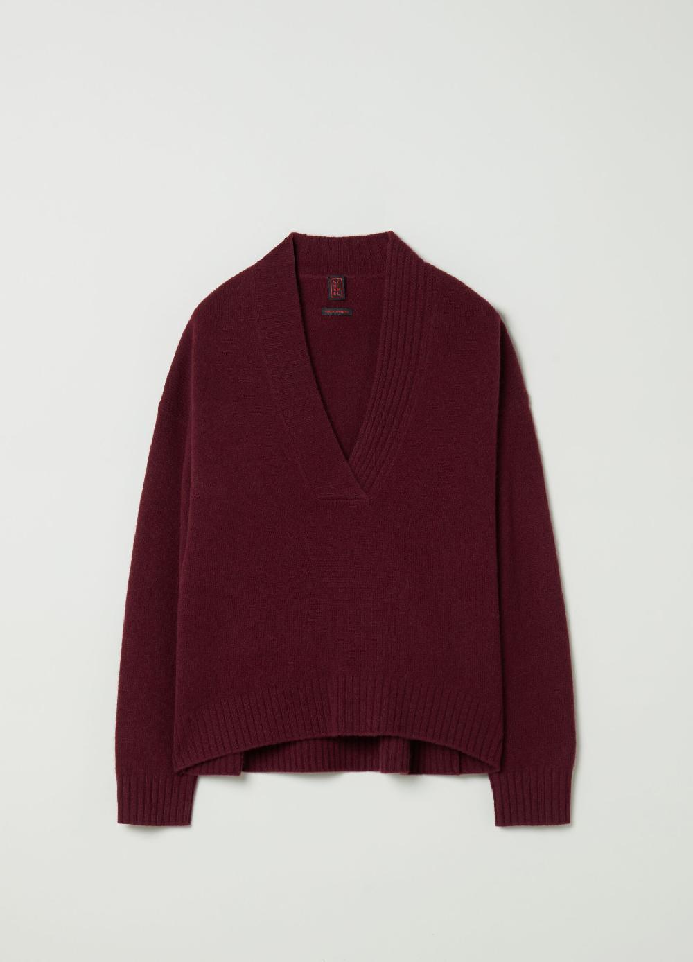 Stefanel Pullover in cashmere con scollo a V Offerta temporanea