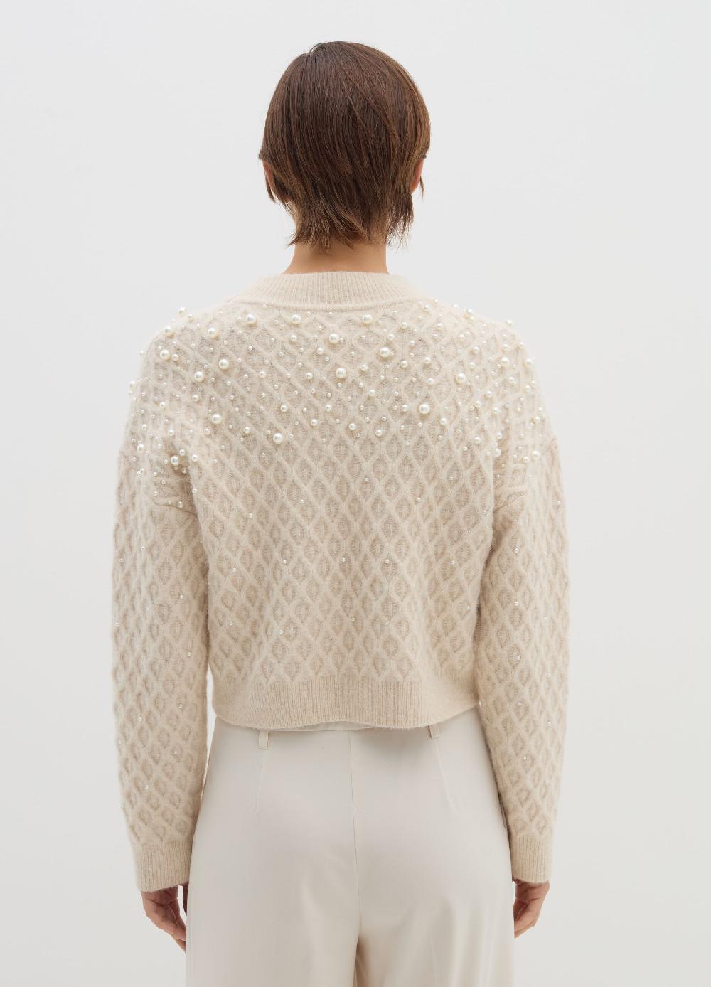 Stefanel Maglia a rombi con perle Offerte stagionali
