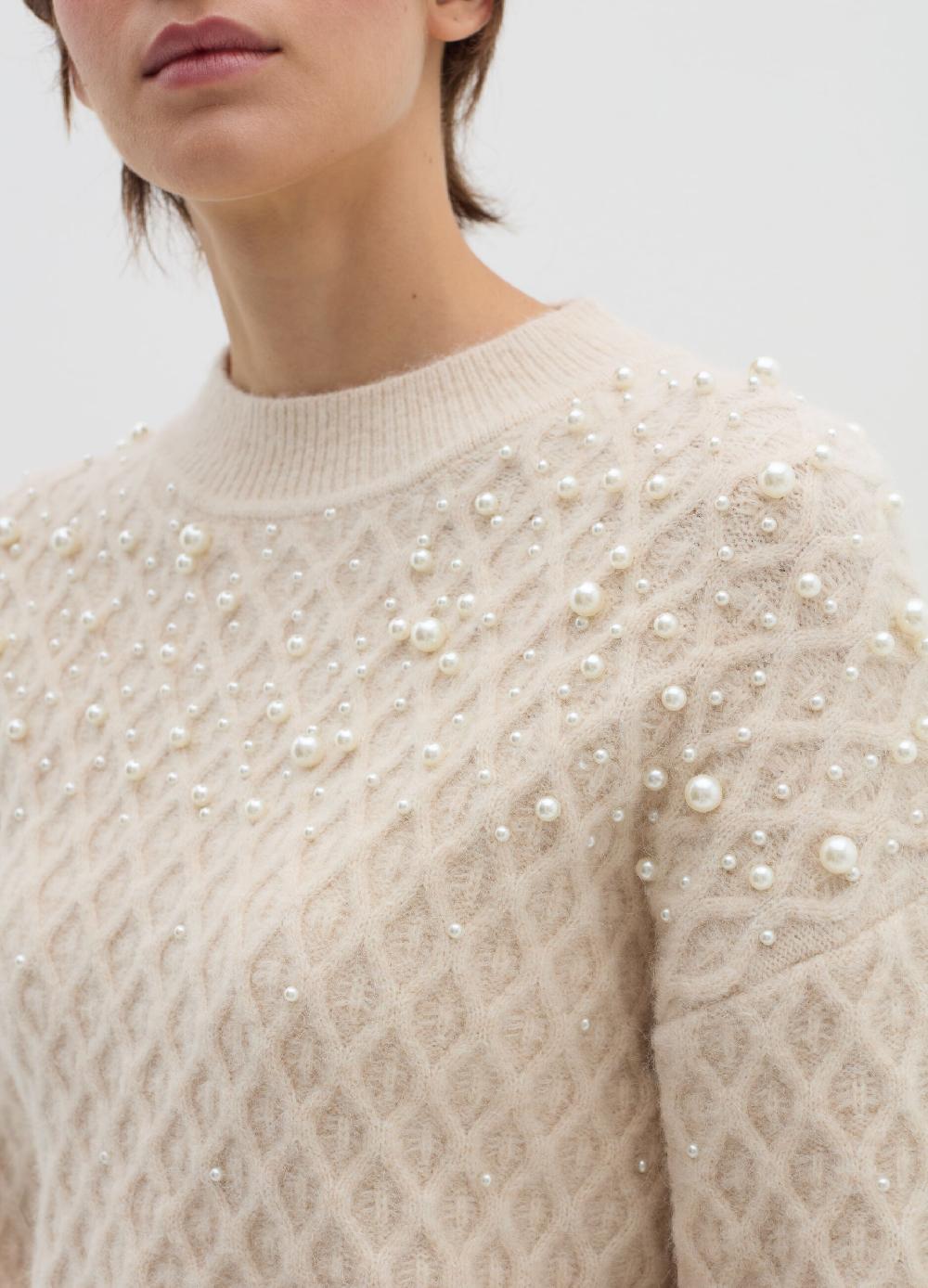 Stefanel Maglia a rombi con perle Offerte stagionali