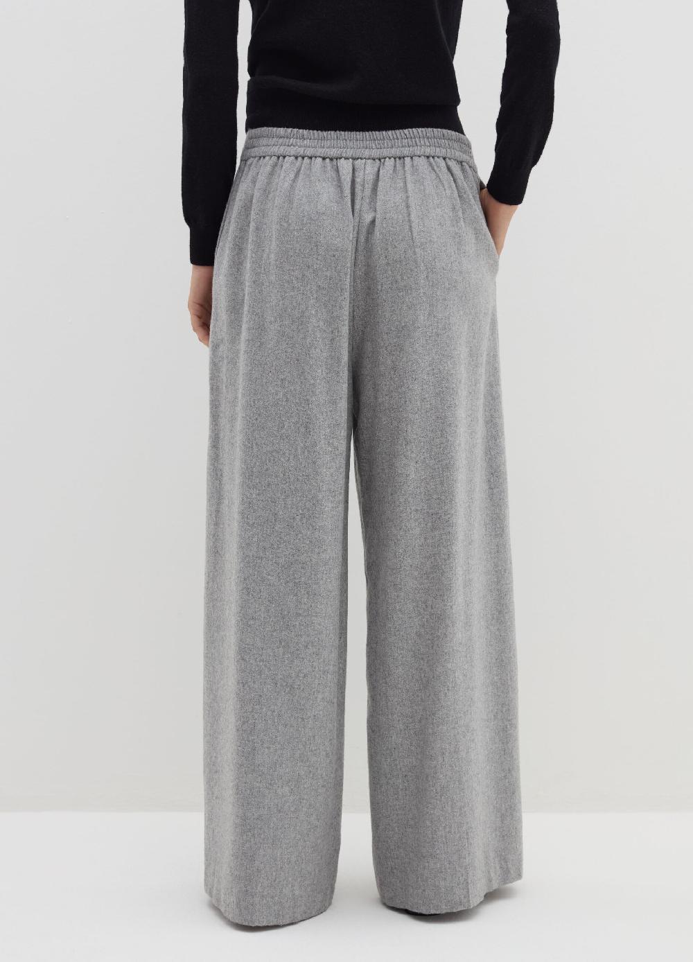 Stefanel Pantalone a gamba larga in misto lana Liquidazione