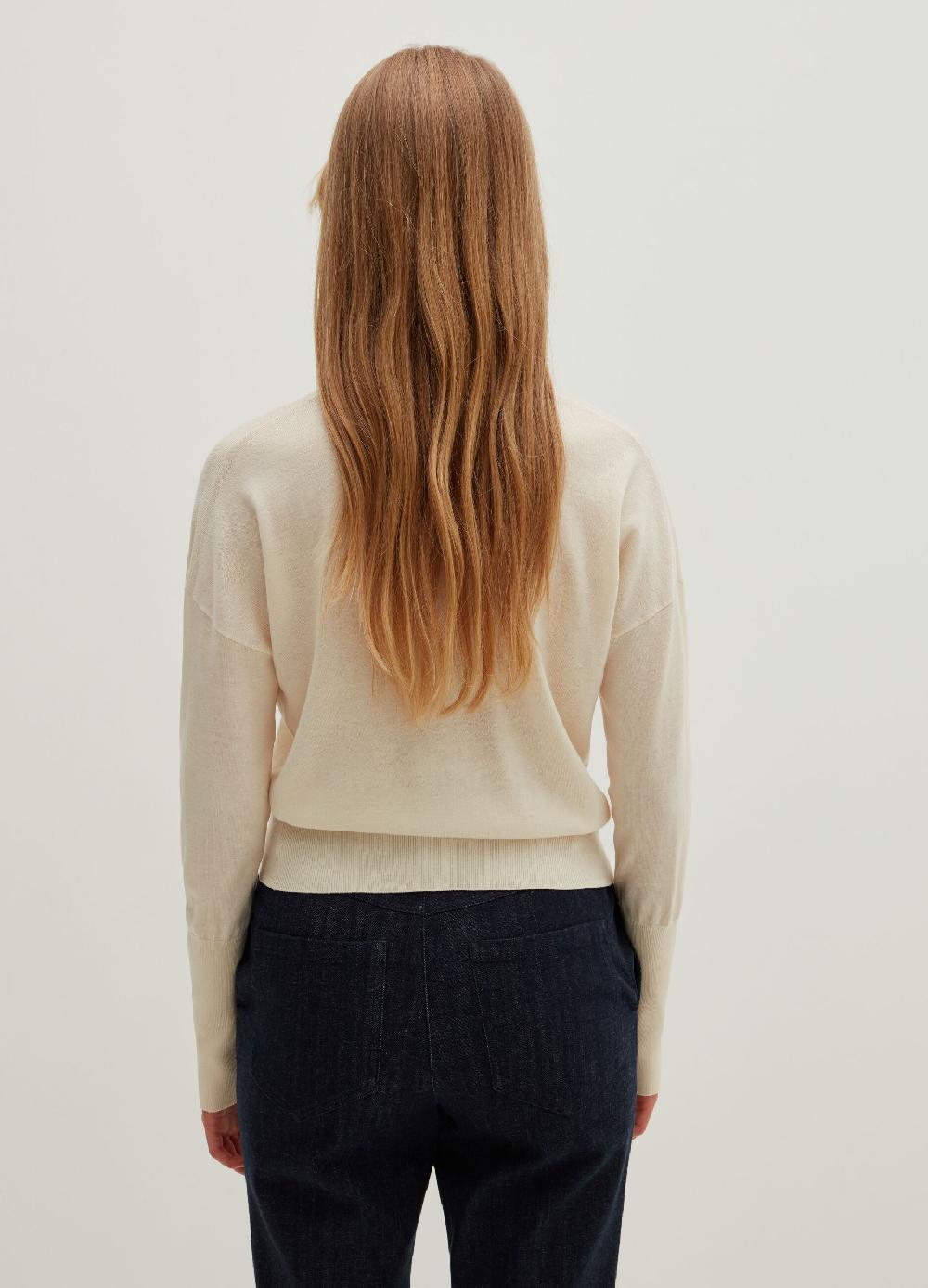 Stefanel Pullover in lana e seta con scollo a V Sconti VIP