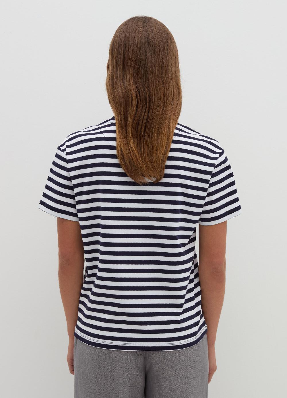 Stefanel T-shirt in jersey di cotone a righe Fino al 60% di sconto