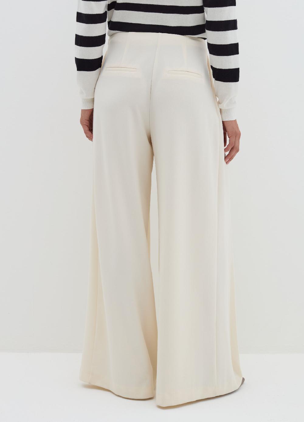 Stefanel Pantalone palazzo plisse in crêpe Only for today