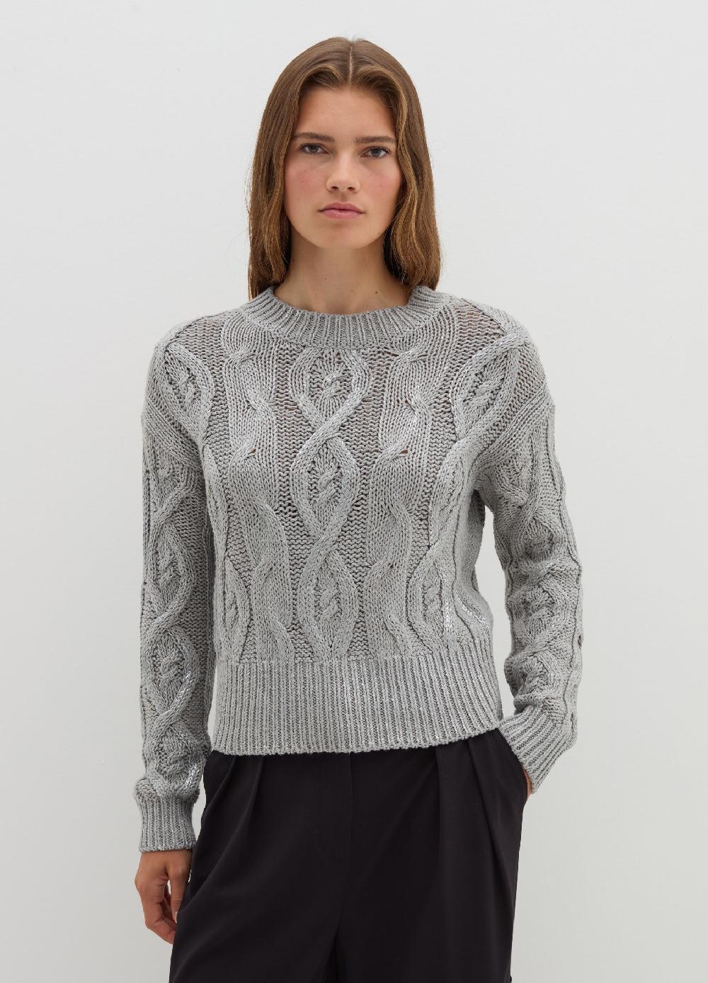 Stefanel Pullover a treccia in misto cotone 50% di sconto con spedizione gratuita