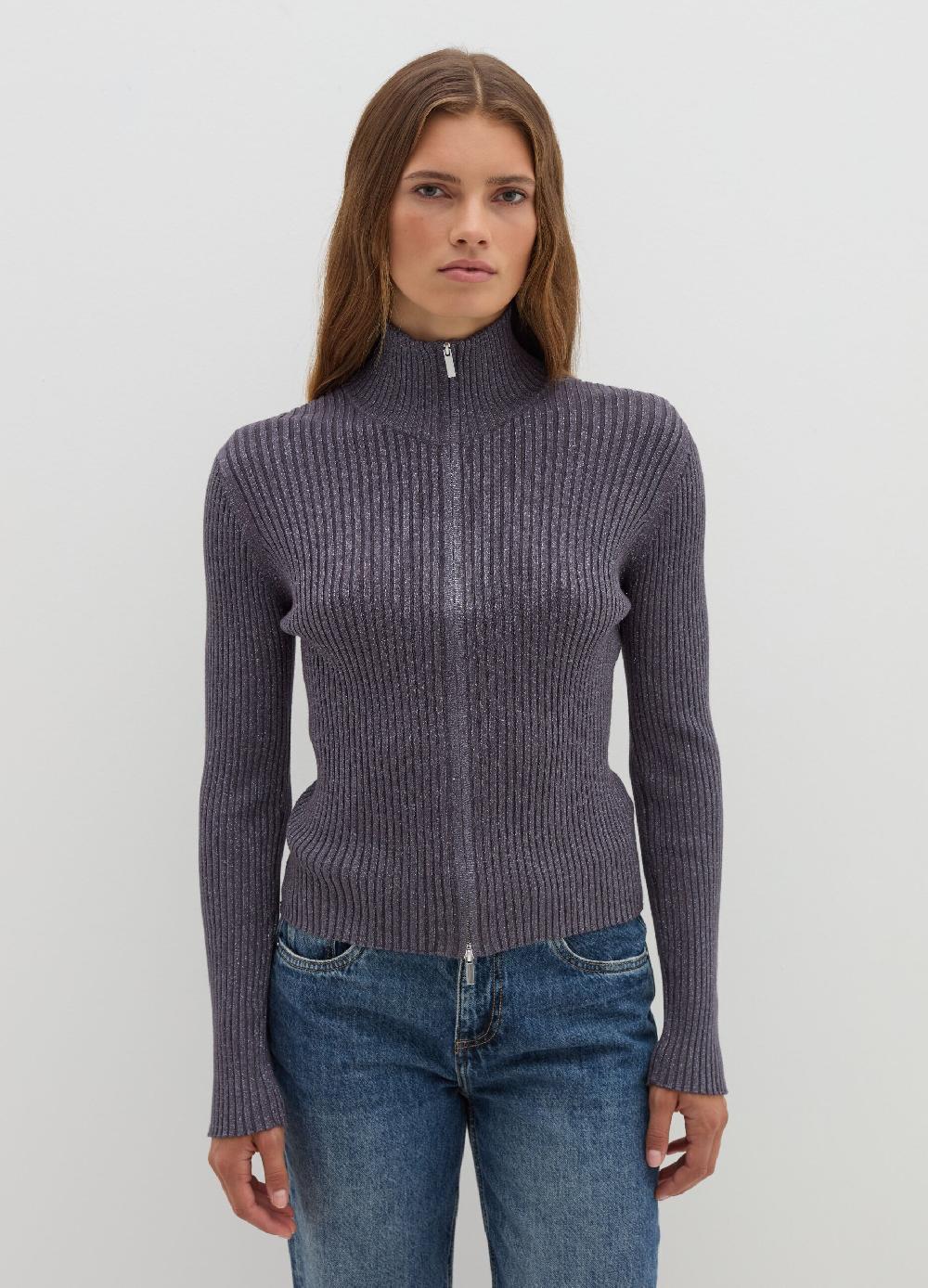 Stefanel Cardigan a costine full-zip Trasporto libero internazionale