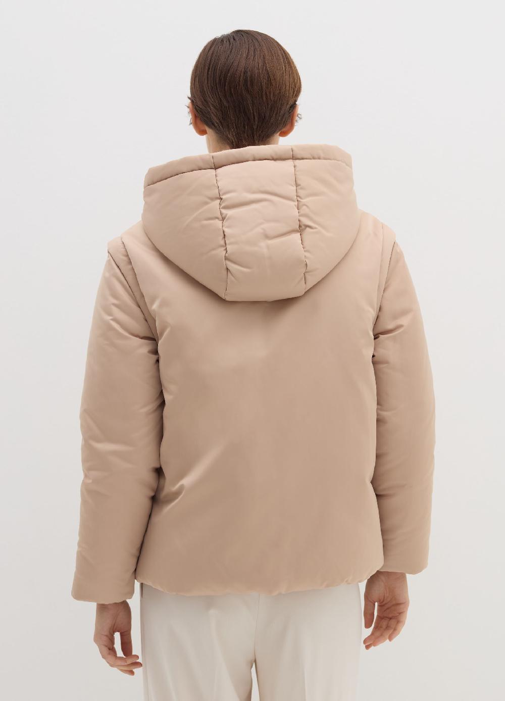Stefanel Piumino corto effetto satin con maniche staccabili Vendita