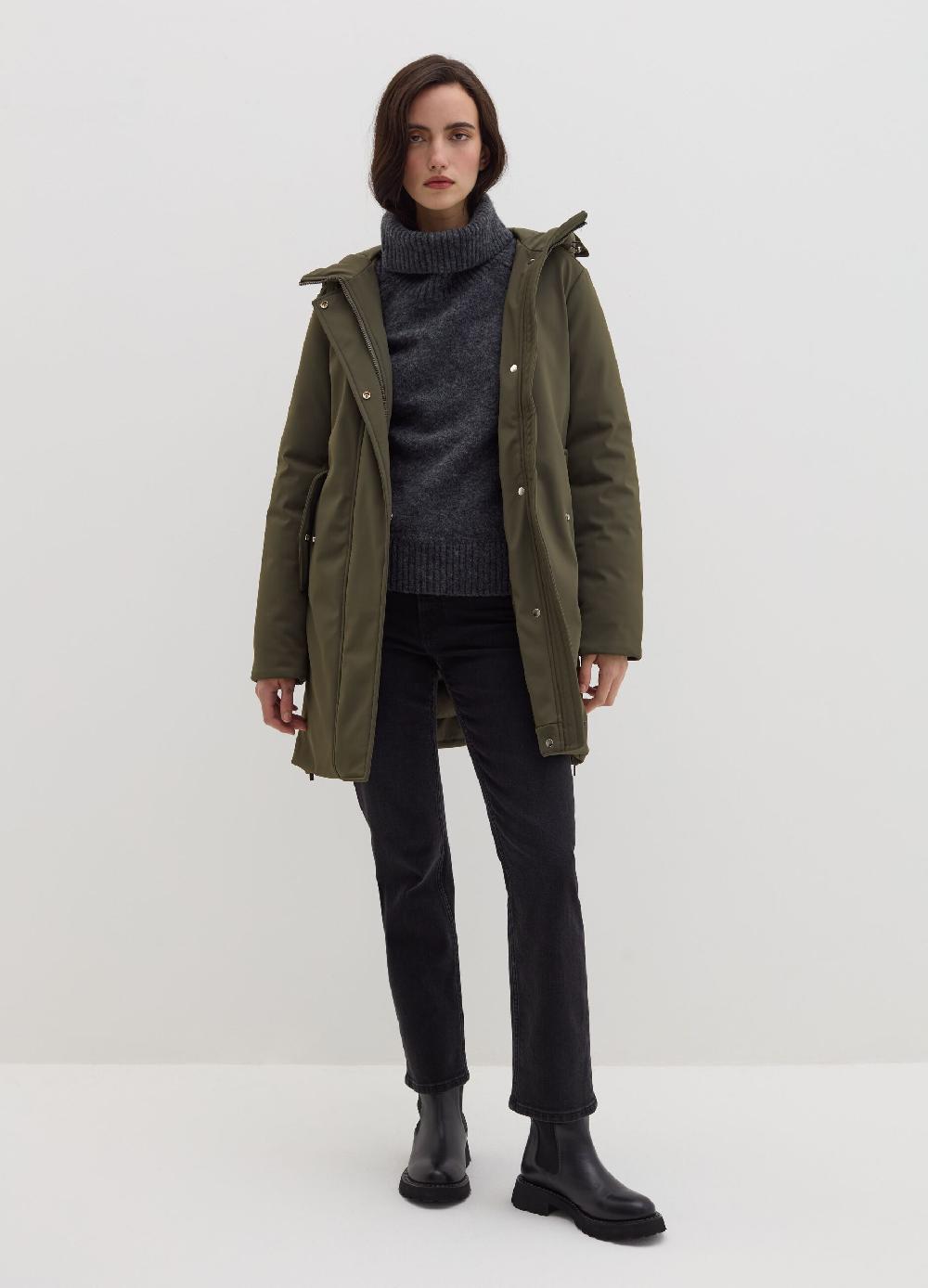 Stefanel Parka in tessuto tecnico con cappuccio Spedizione Gratuita