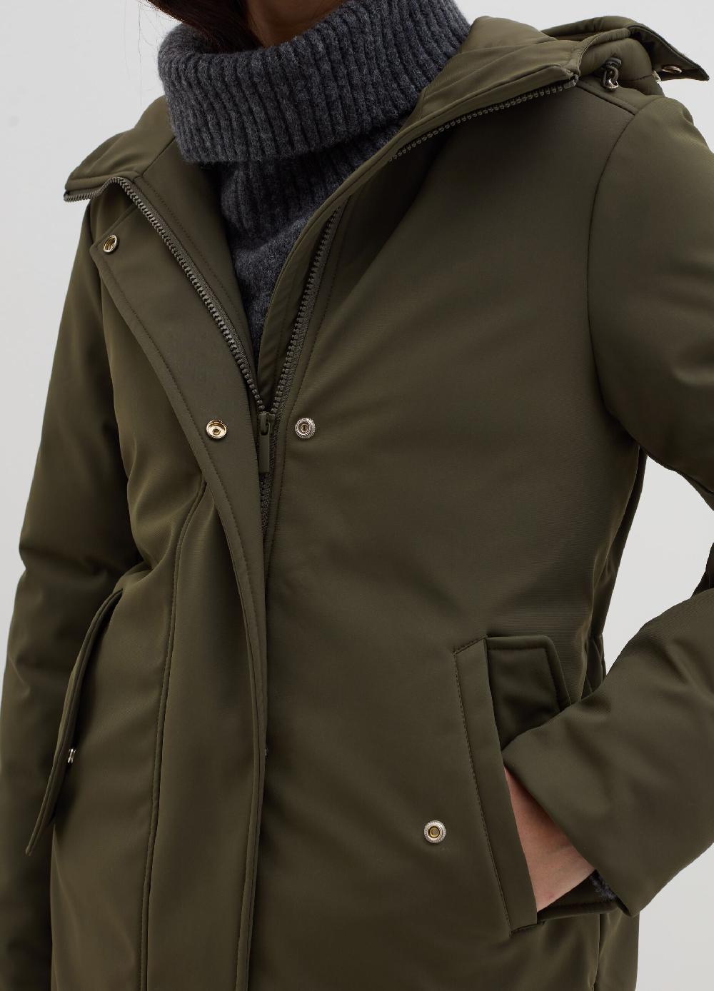 Stefanel Parka in tessuto tecnico con cappuccio Spedizione Gratuita