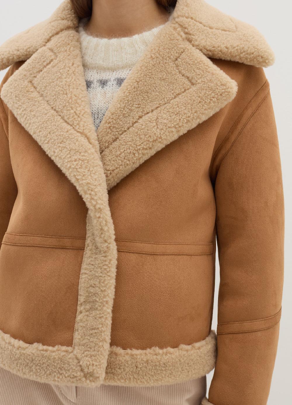Stefanel Montone con interno in shearling Consegna Veloce