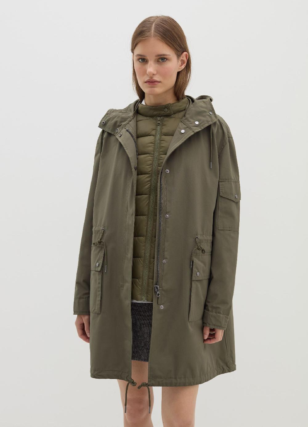 Stefanel Giacca lunga impermeabile con gilet interno Fino Al -60%
