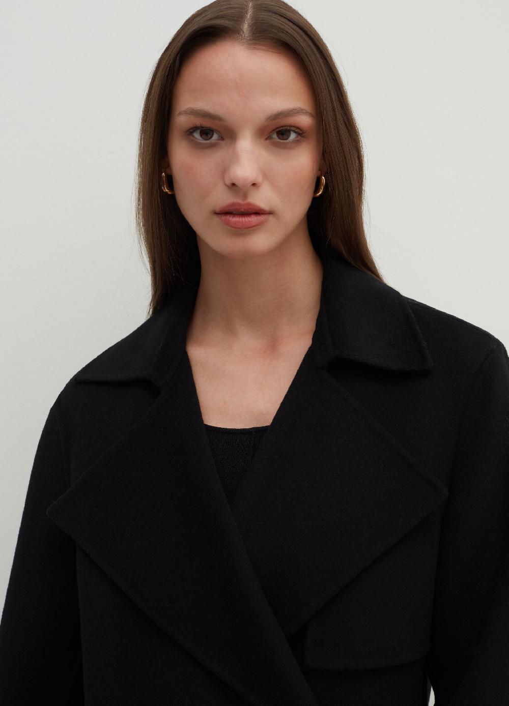 Stefanel Cappotto lungo doppiopetto con revers Outlet
