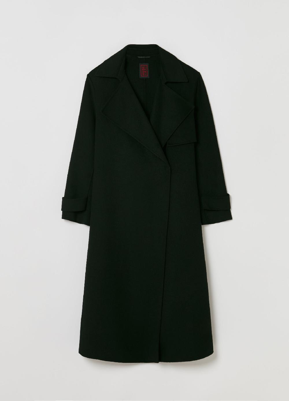 Stefanel Cappotto lungo doppiopetto con revers Outlet