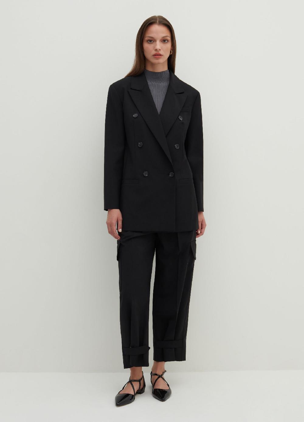 Stefanel Blazer doppiopetto con bottoni striati Vendita Calda
