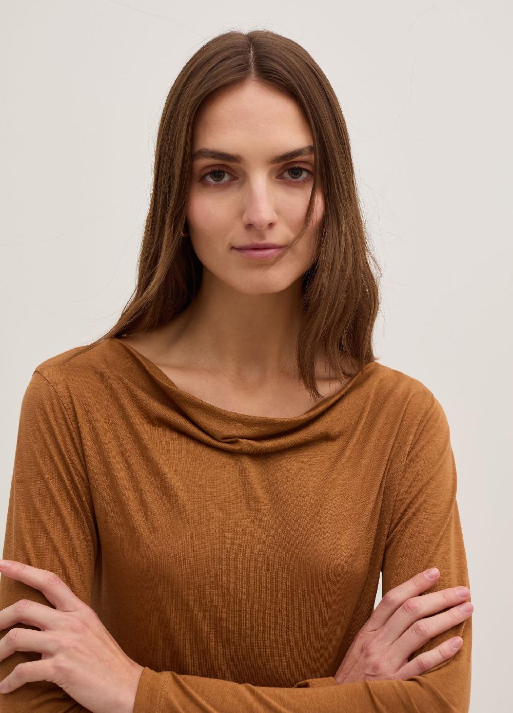 Stefanel T-shirt a maniche lunghe in jersey Negozio online di fabbrica