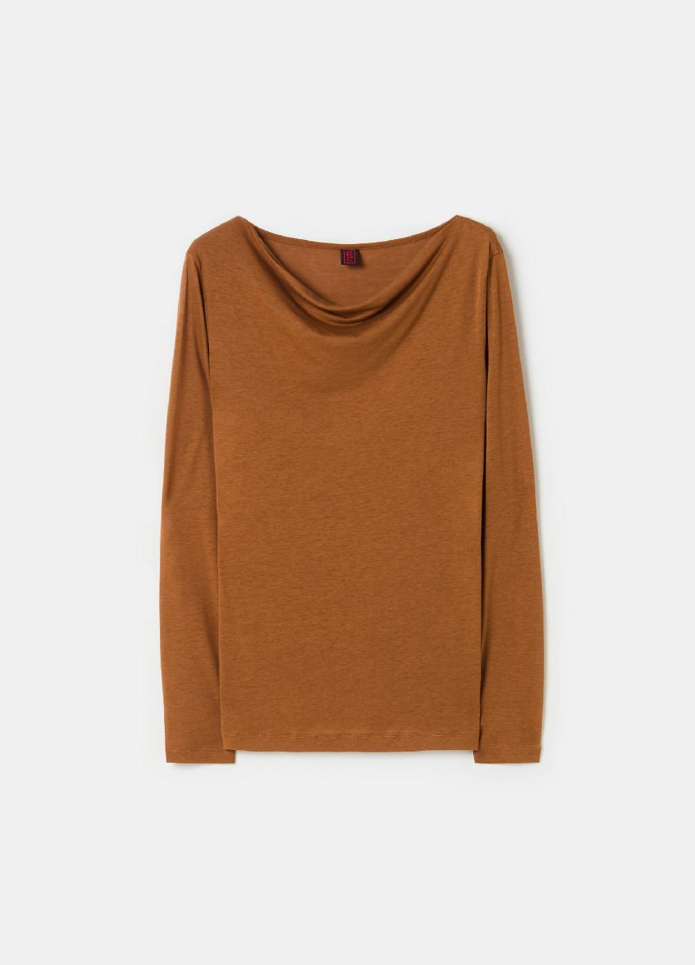 Stefanel T-shirt a maniche lunghe in jersey Negozio online di fabbrica