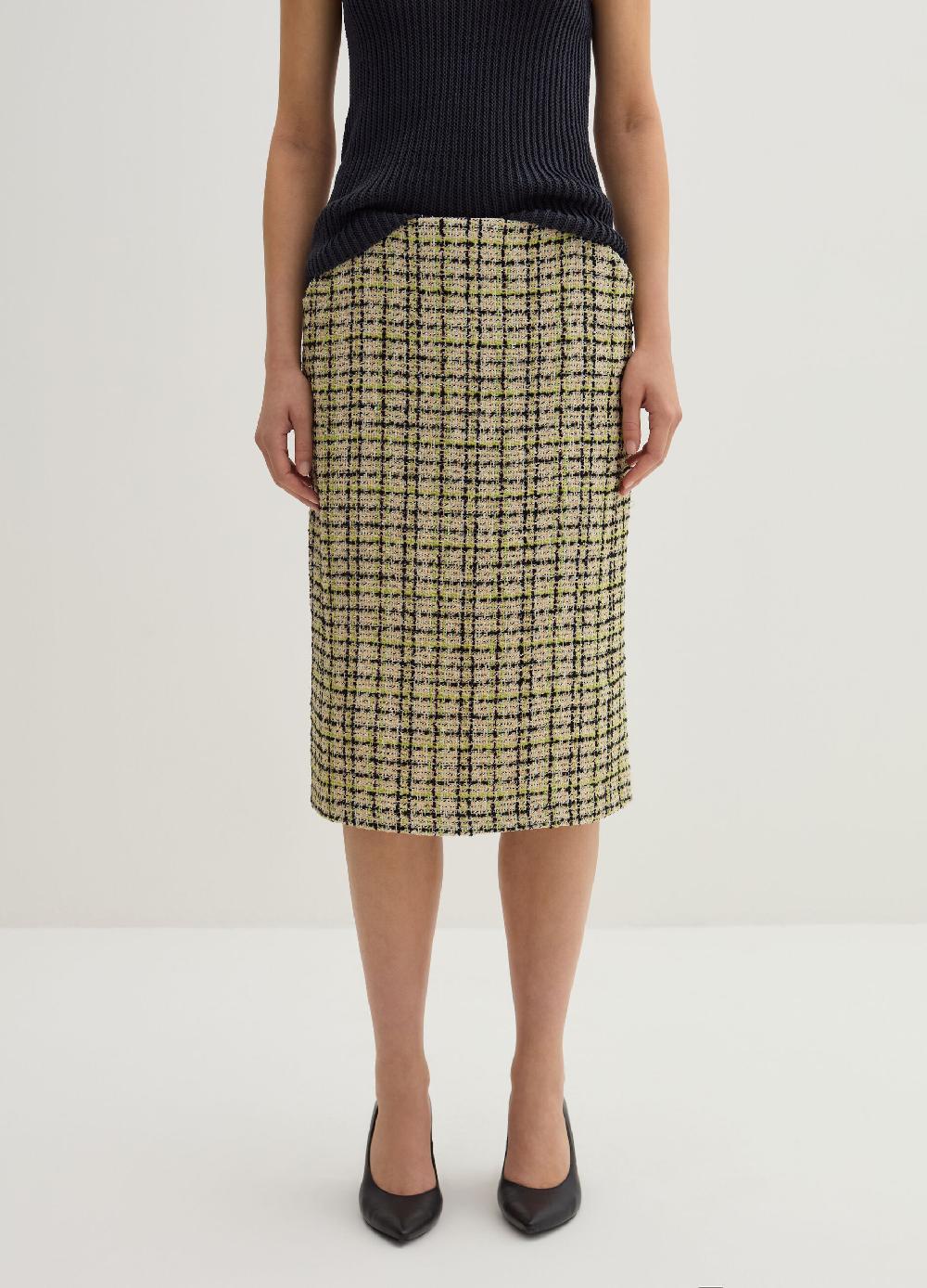 Stefanel Gonna midi a tubo in tweed Offerta speciale