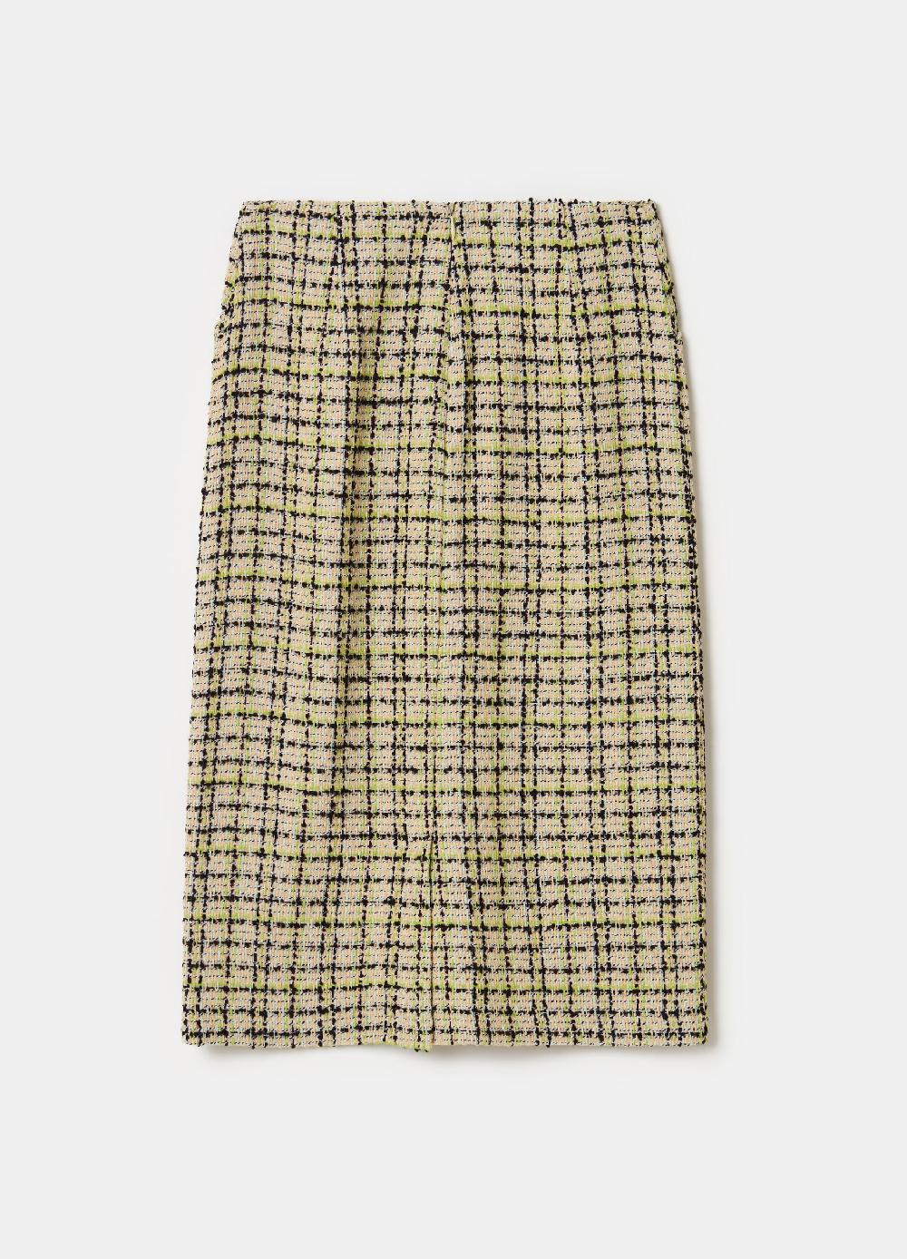 Stefanel Gonna midi a tubo in tweed Offerta speciale