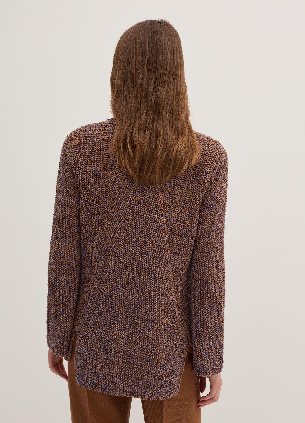 Stefanel Pullover con fantasia bicolore scollo a V Grande vendita