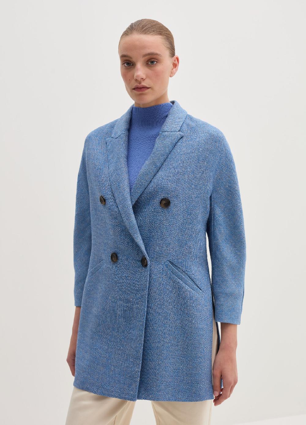 Stefanel Blazer doppiopetto con trama diagonale Vendite stagionali