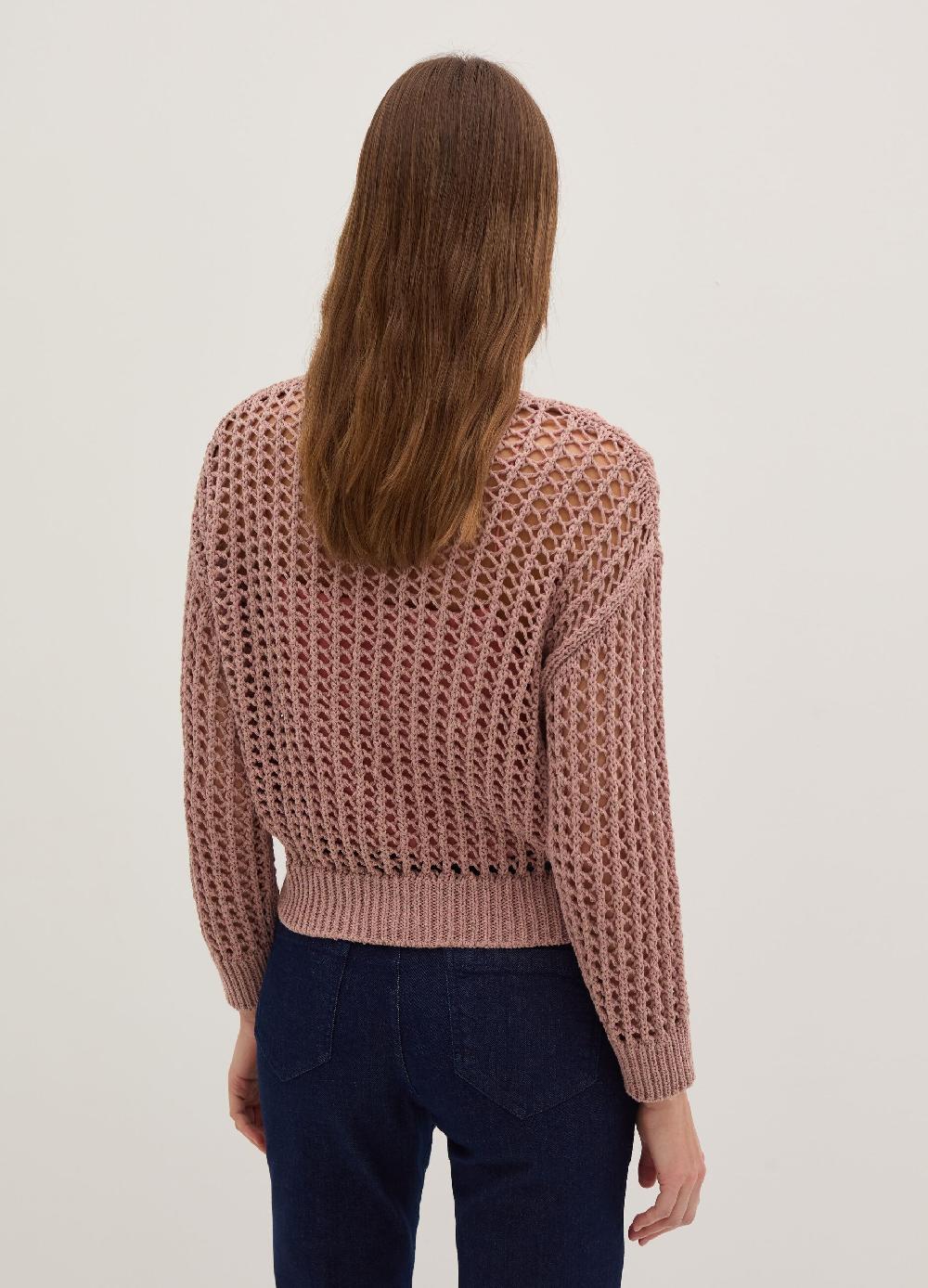 Stefanel Pullover con trama forata effetto mouline Black Friday