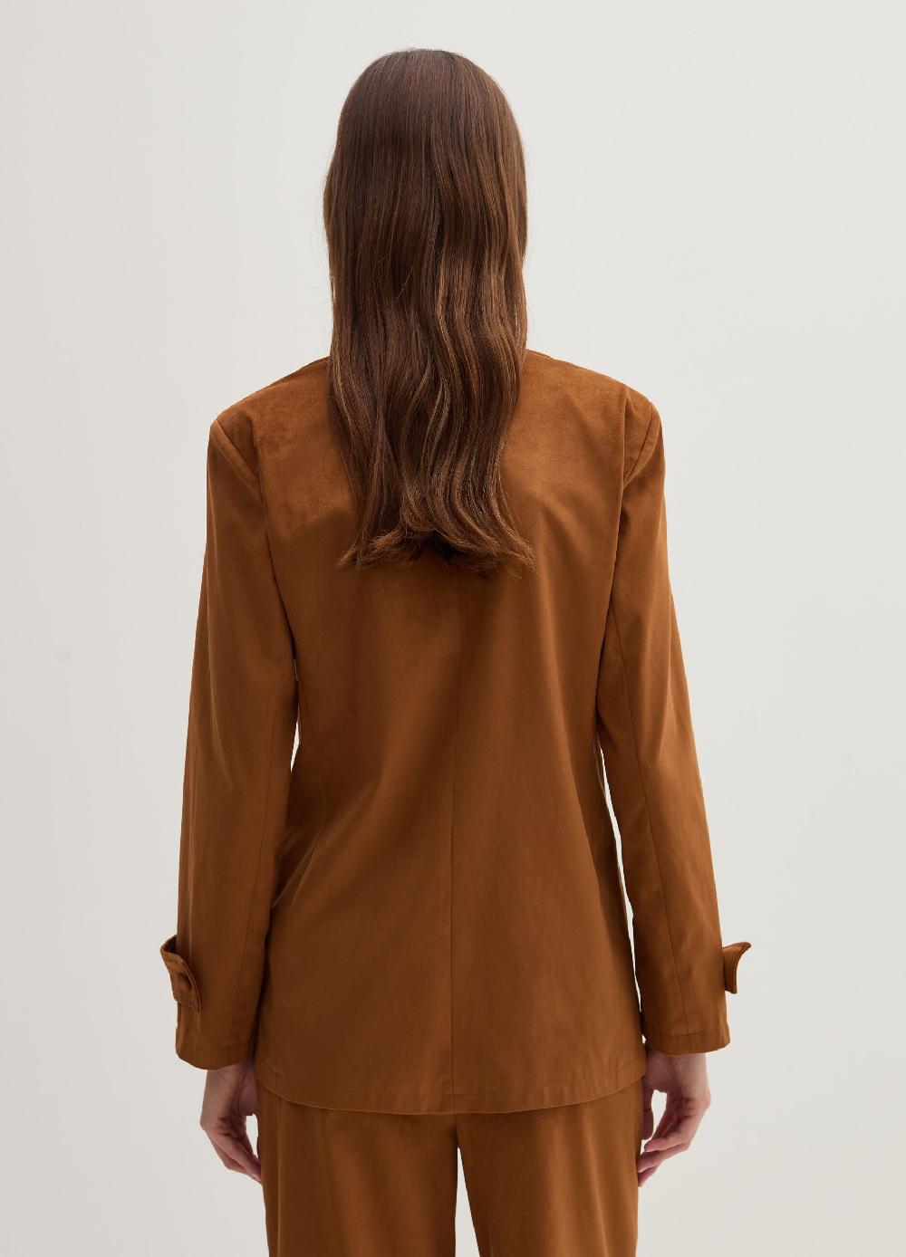 Stefanel Blazer aperto in suede Offerta natalizia