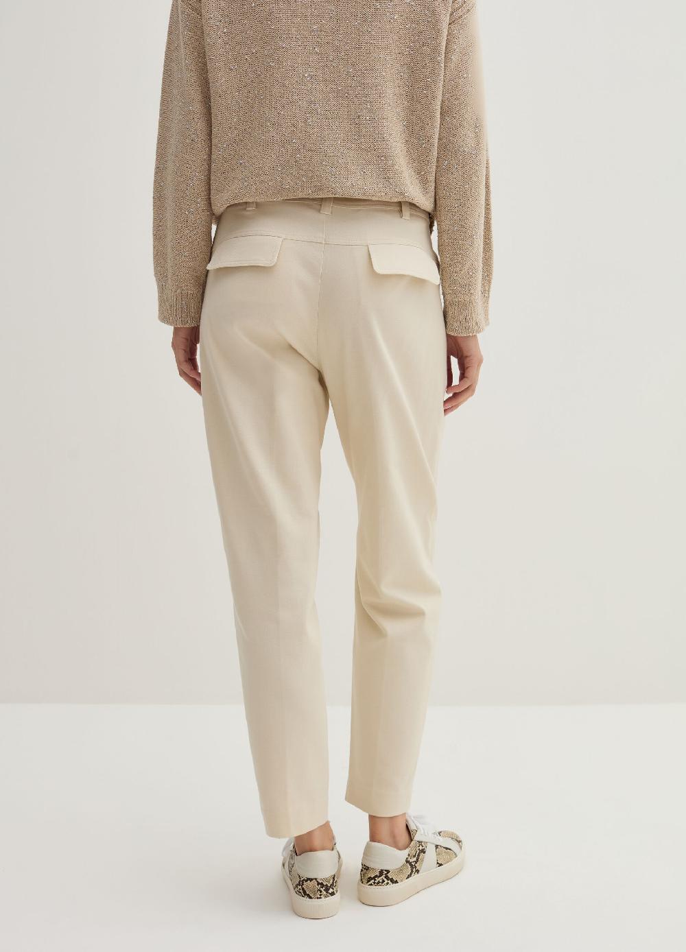 Stefanel Pantalone carrot fit in twill Offerta Giorno del Papà