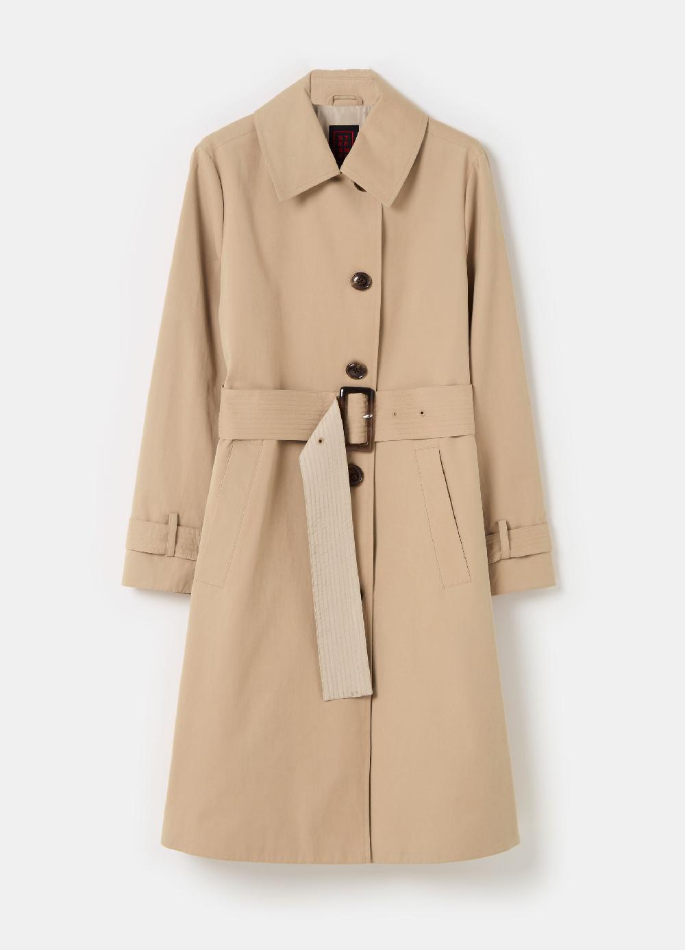 Stefanel Trench lungo con cintura Vendita calda