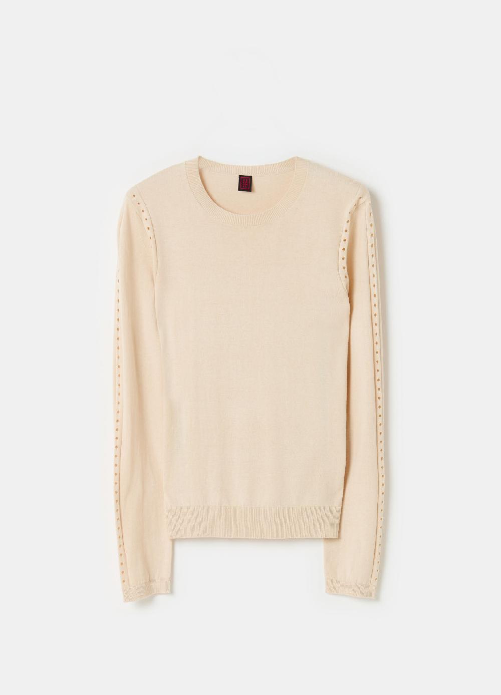 Stefanel Maglia con dettagli traforati scollo a V Latest fashion