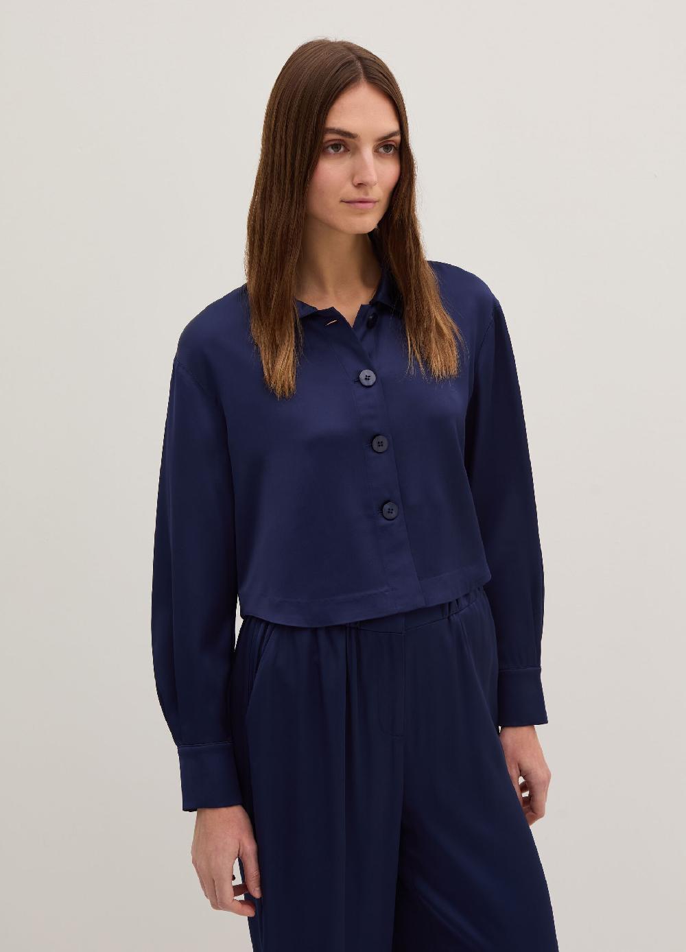 Stefanel Top camicia in satin Offerte speciali
