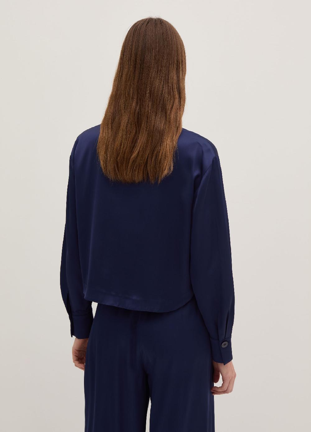Stefanel Top camicia in satin Offerte speciali