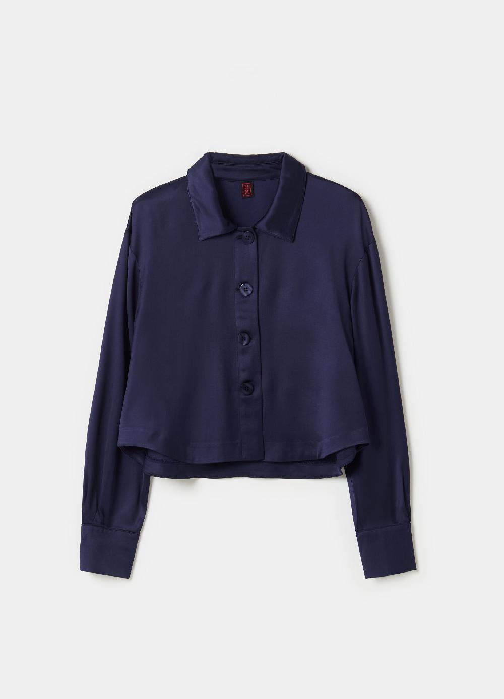 Stefanel Top camicia in satin Offerte speciali