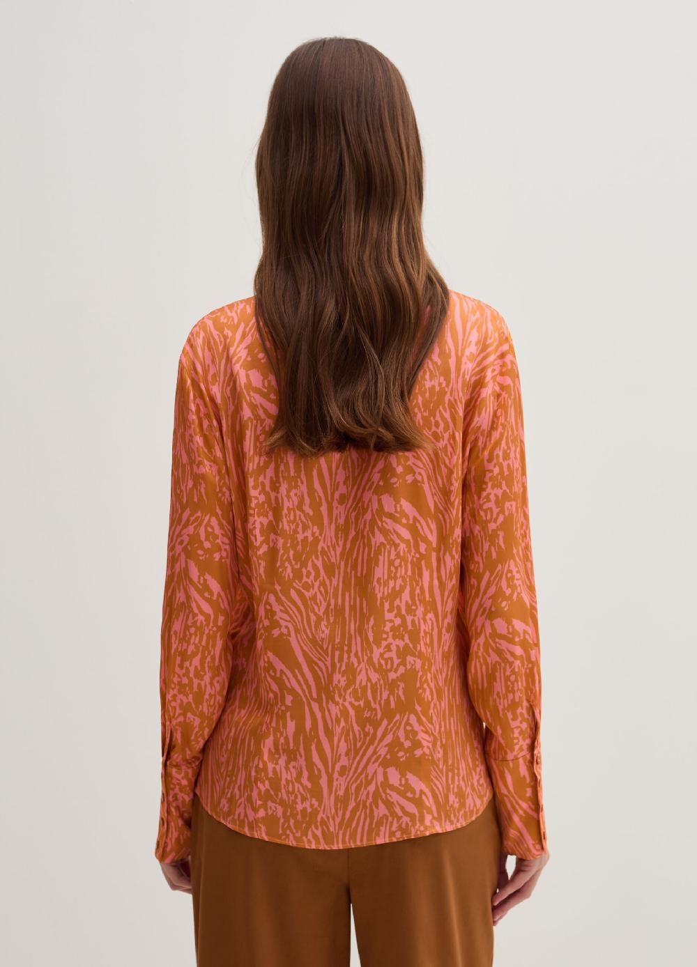 Stefanel Camicia in satin con stampa moire Prezzo basso